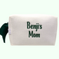 Waffle cotton toiletry bag with embroidered name , monogram oe initials. available in white, brown, cream, pink purple, blue and turquoise. 