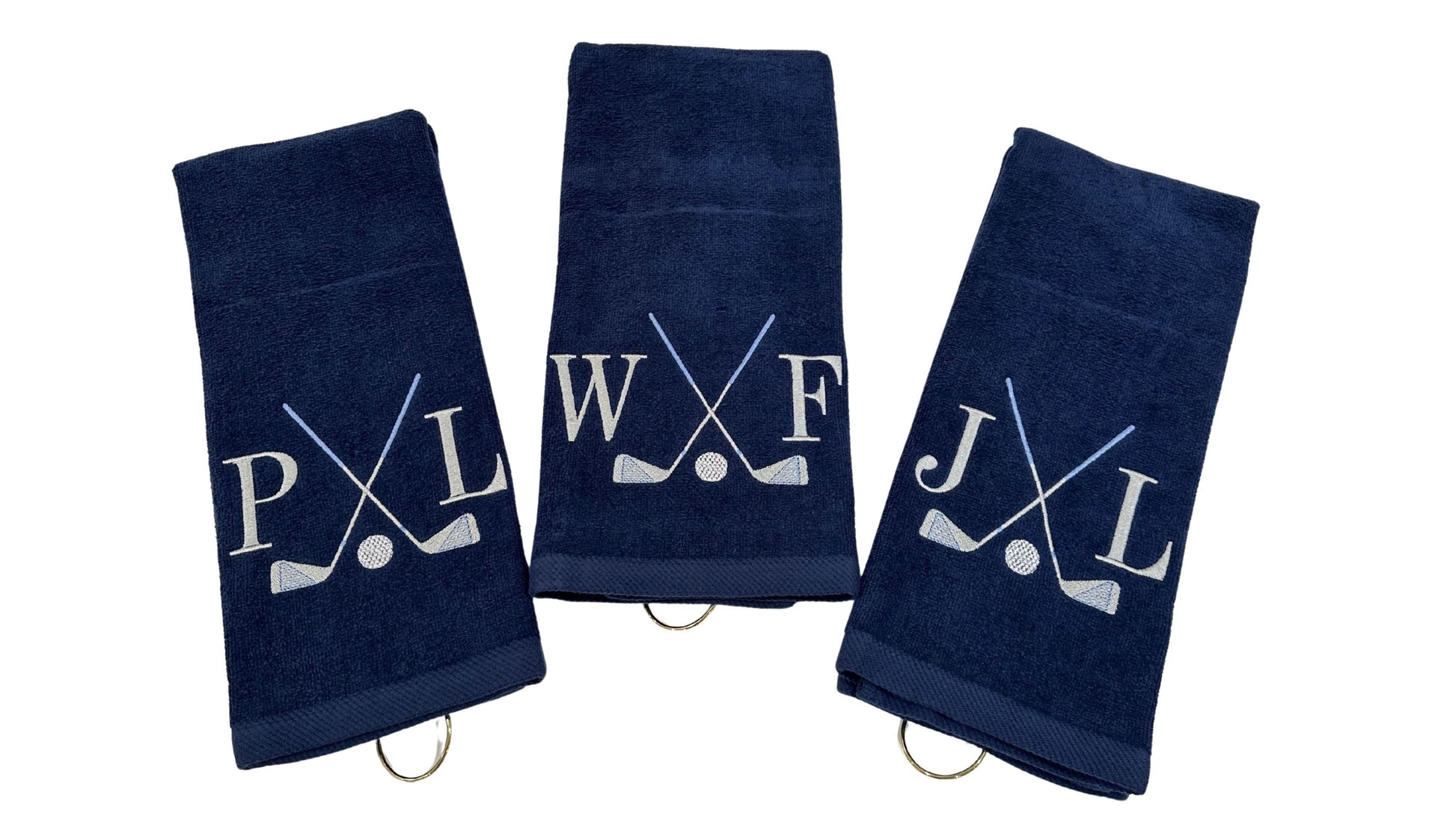 golf towels with gold grommet. great gifts for dad, wedding party or a great gift for golf lovers