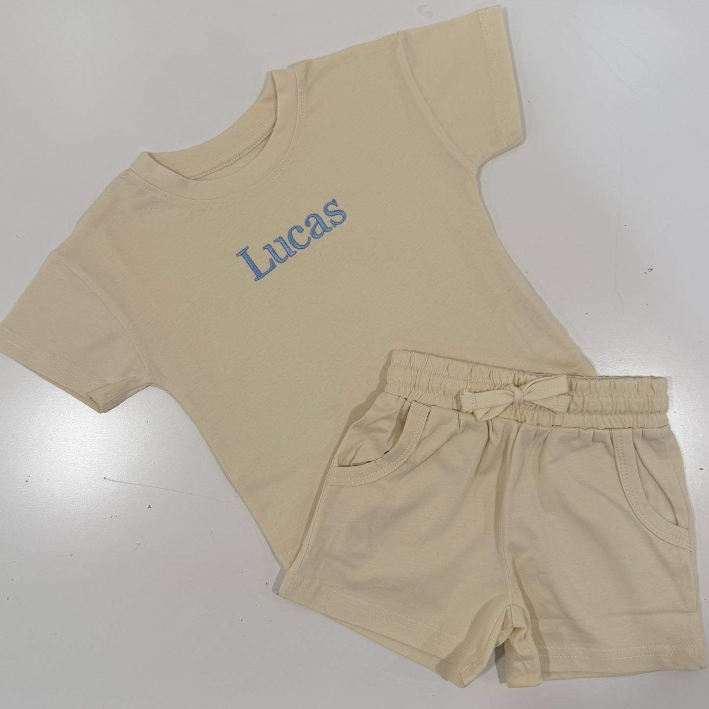 our kids short sets are 100% cotton and so comfy. Personalized with name or monogram. 