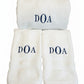 Bath and hand towels embroidered with name or monogram. There's nothing like personalized towels for your home. 