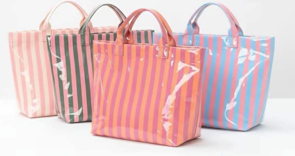 pvc stripe waterproof bags to personalize for the summer