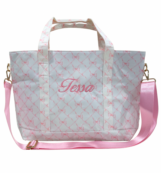 NYLON ZIPPERED TOTE