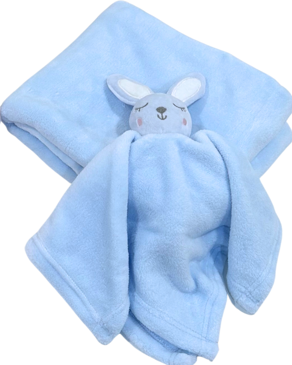 BABY BLANKET & CUDDLE BUNNY SET