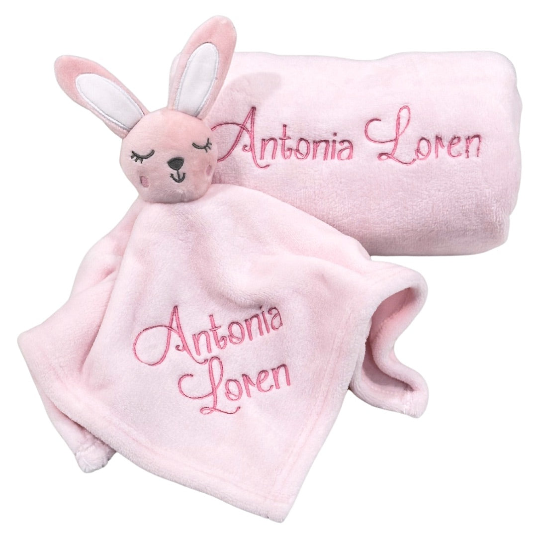 BABY BLANKET & CUDDLE BUNNY SET