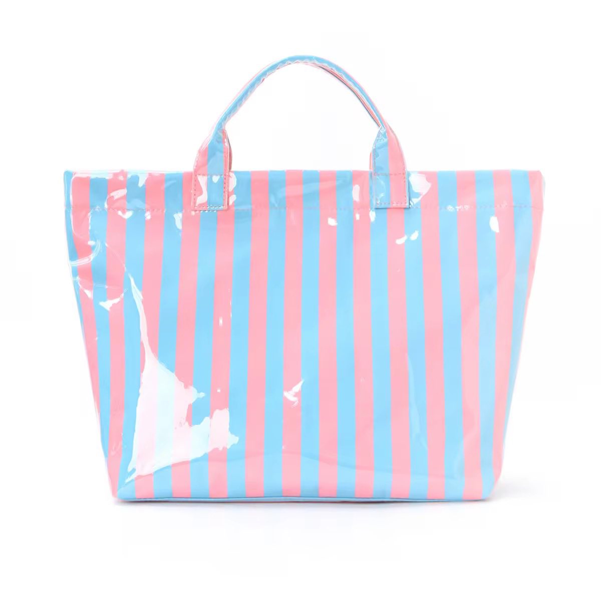 PVC STIPED TOTE BEACH/POOL
