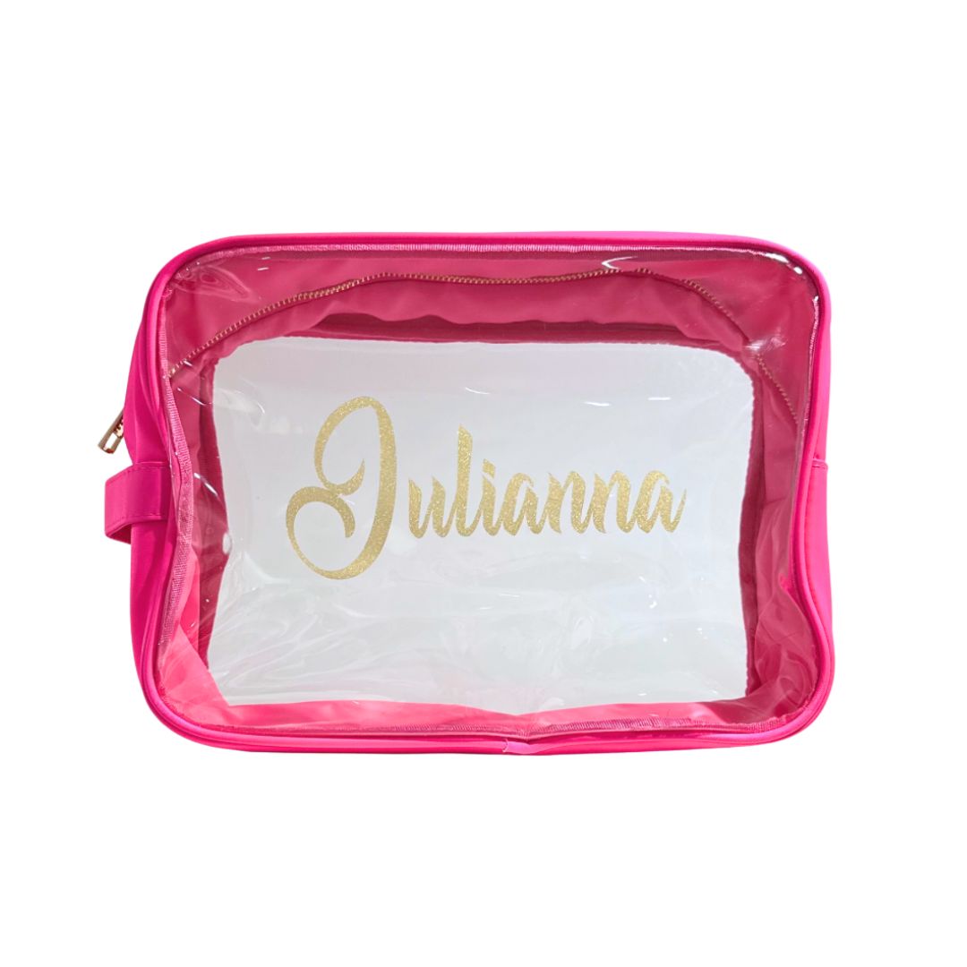 TRANSPARENT NYLON TOILETRY BAGS