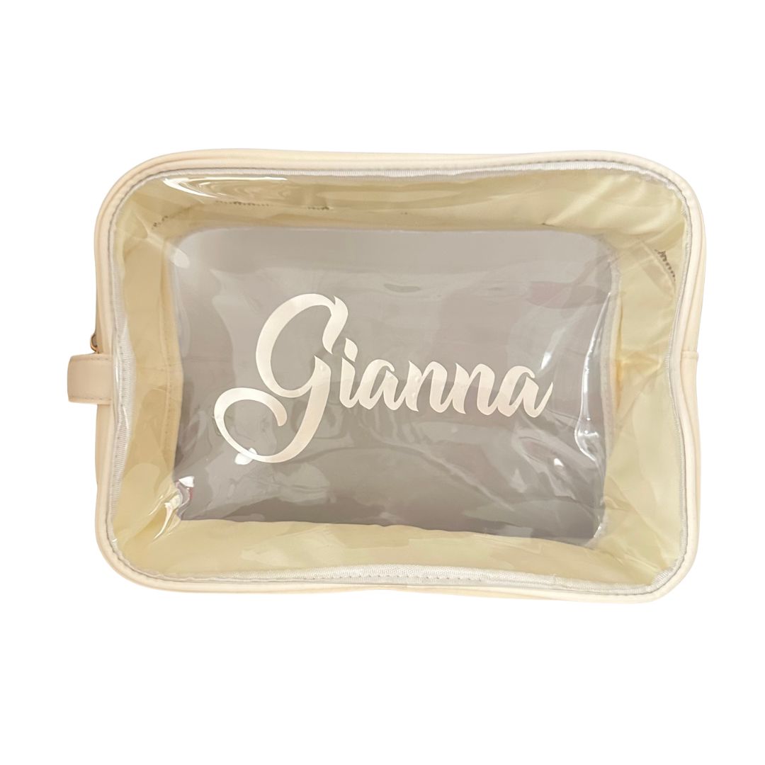 TRANSPARENT NYLON TOILETRY BAGS