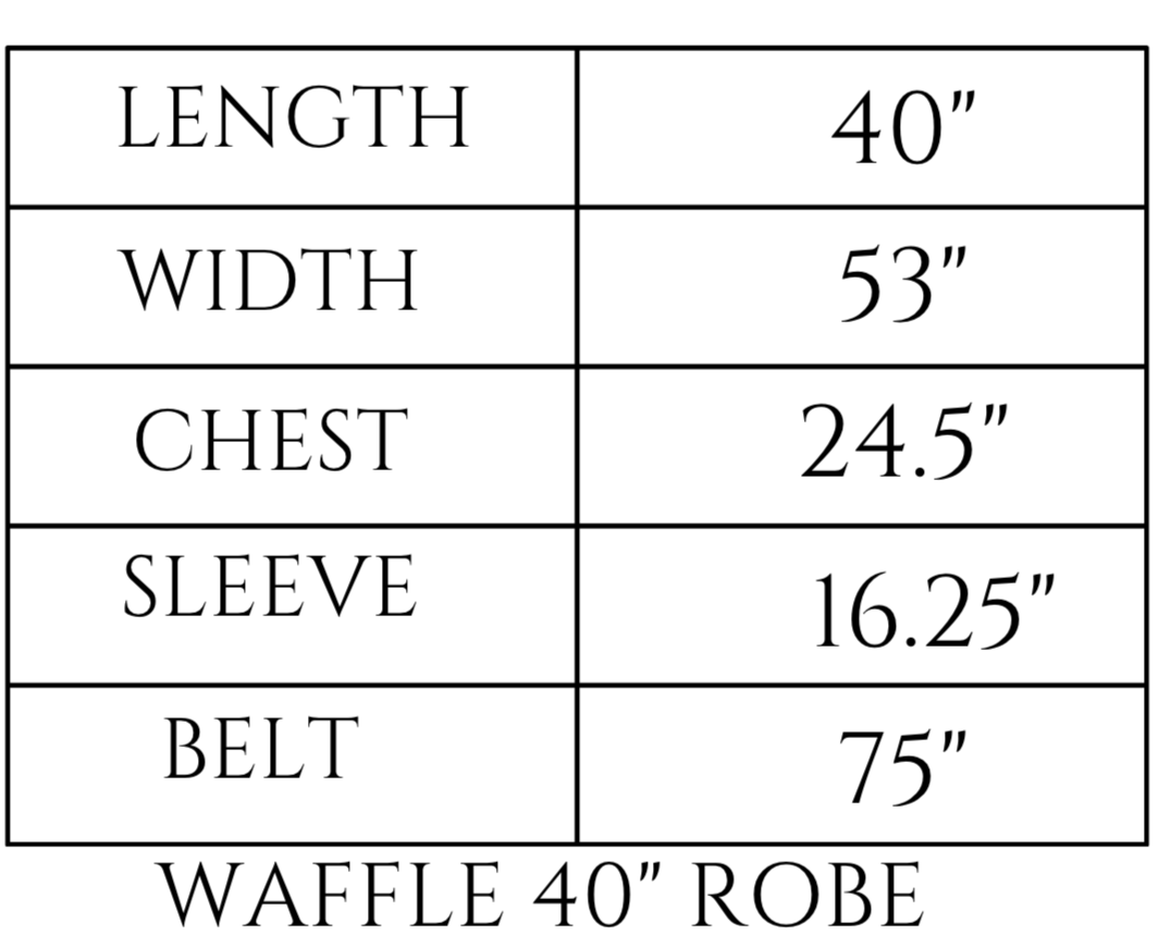 WAFFLE MID WEIGHT 40" ROBE